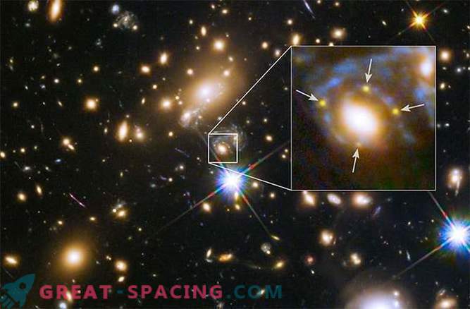 Хабл покажа четири рефлексии на античка супернова
