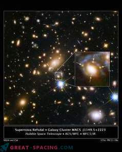Хабл покажа четири рефлексии на античка супернова