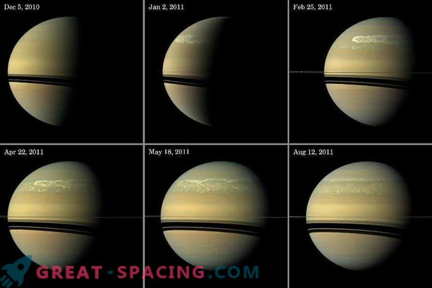 Големи бури ја тресат атмосферата на Сатурн