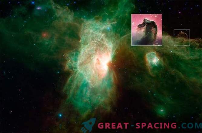 Нова слика на маглината на пламен, направена од телескопот Спицер