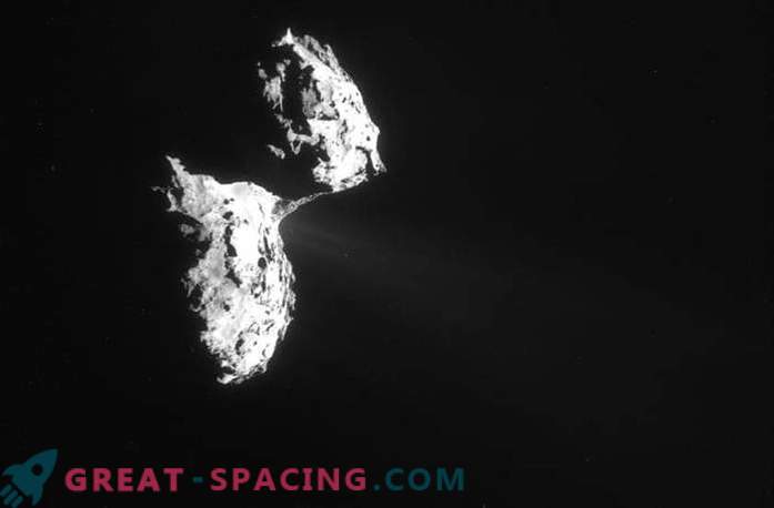 Розета ги доловува струите од гас што исчезнуваат од комета