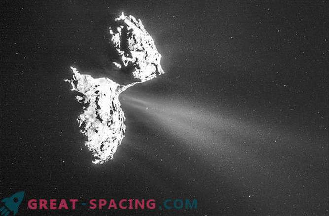 Розета ги доловува струите од гас што исчезнуваат од комета