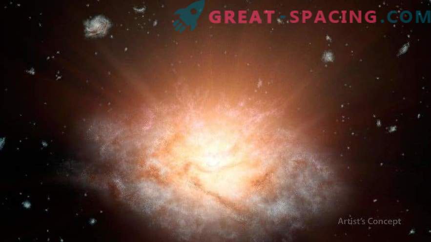 Супер-светла галаксија ги апсорбира соседите