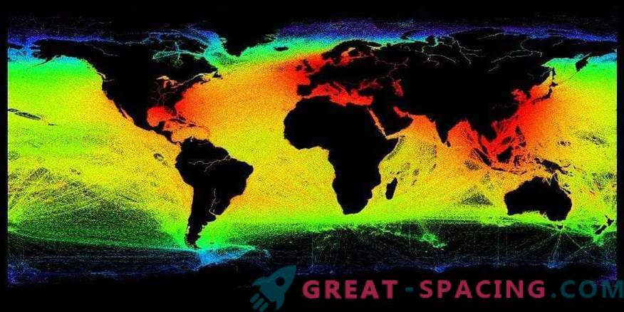 Os satélites criaram uma imagem detalhada da atividade marinha