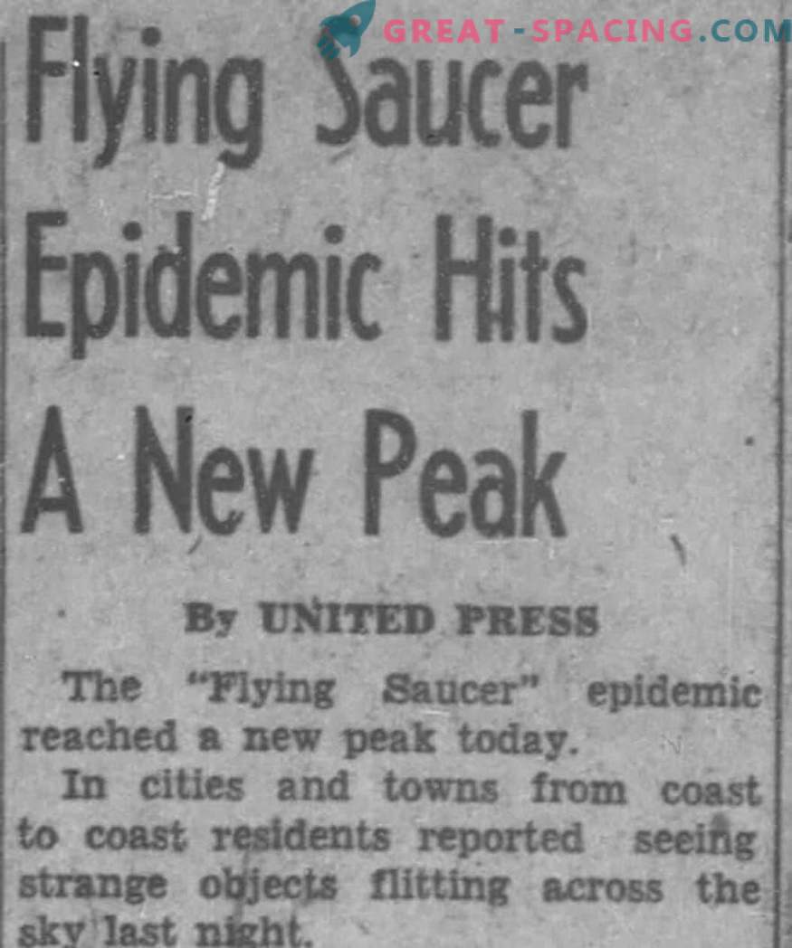 Како што е опишано од неидентификувани објекти во 1952 година над Вашингтон. Статии од весникот