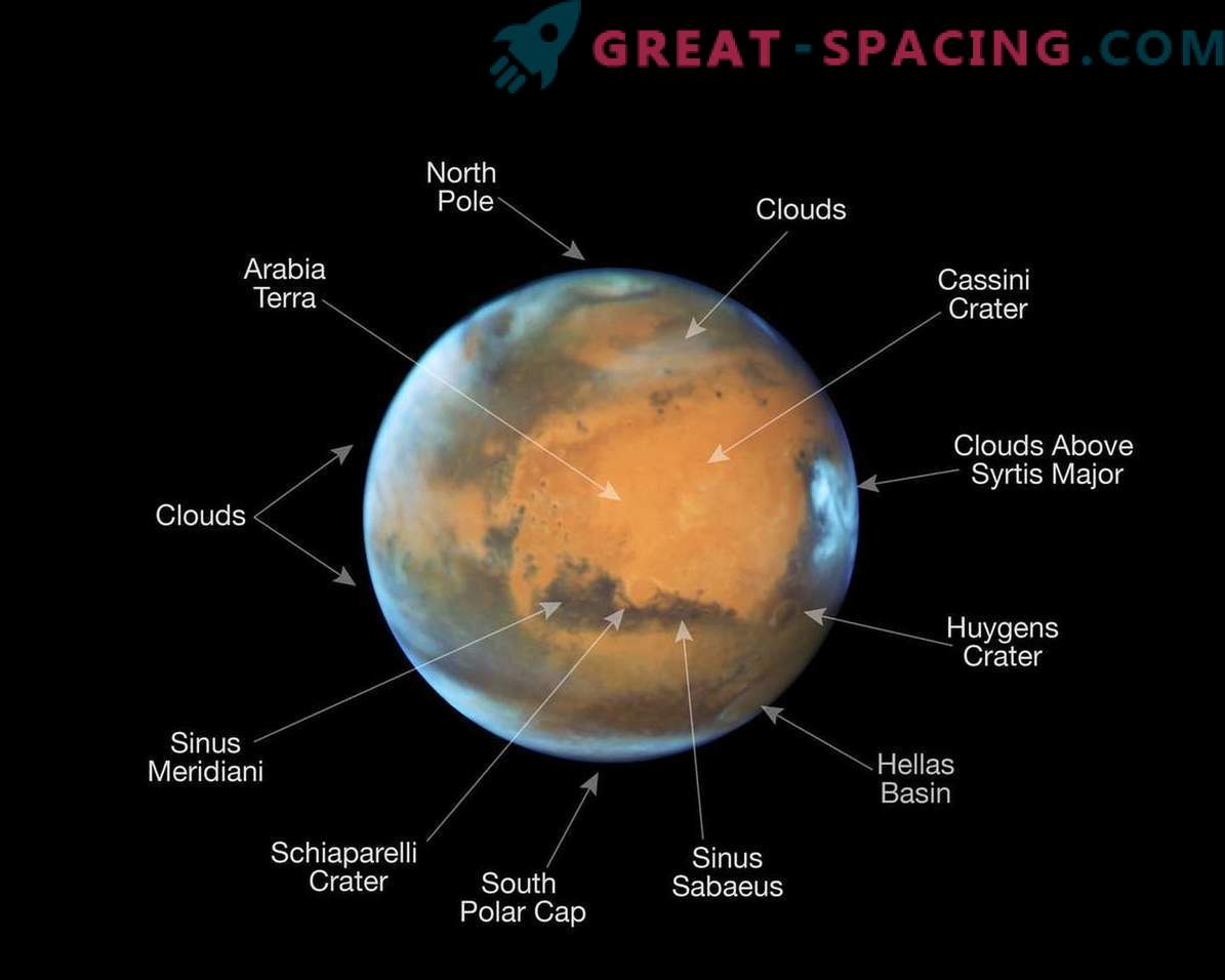 Хабл направил слика на Марс за време на конфронтацијата на Црвената планета