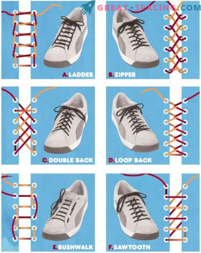 Како да се врзат врвки за чевли на патики?
