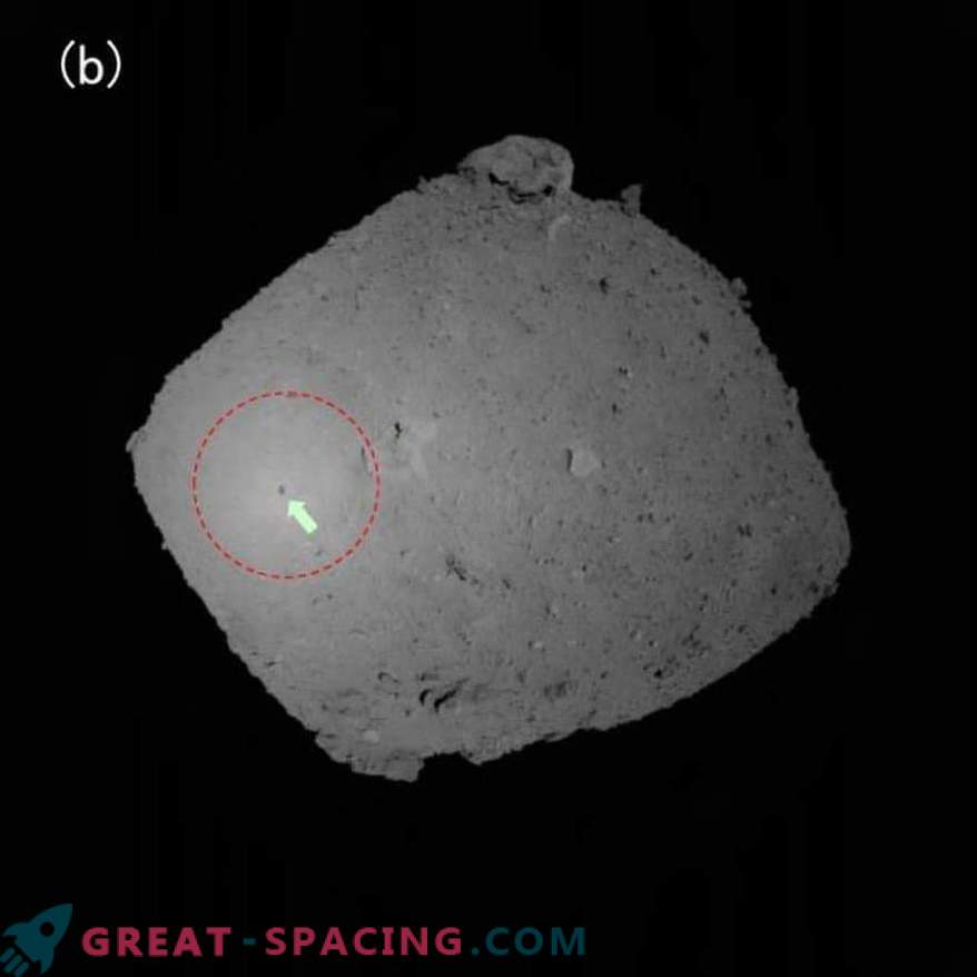 A sombra de Hayabusa-2 foi notada no asteróide Ryugu