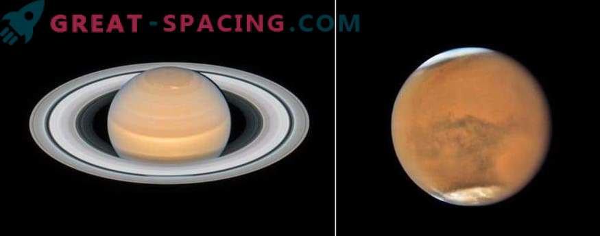 Нови слики на Марс и Сатурн од Хабл